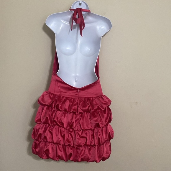 Fashion Nova Out The Gallery Satin Bubble Mini Dress Pink Bubble party prom Y2K - Picture 5 of 9